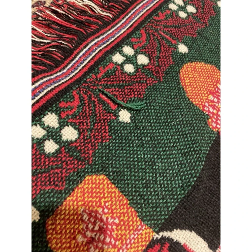 Vintage Woven Nutcracker Tapestry Blanket Christmas Sofa Throw 48
